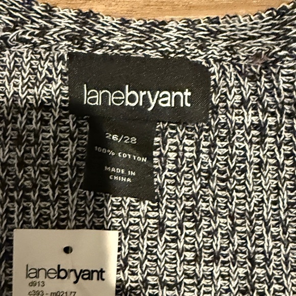 Lane Bryant Black White Grayish Pullover Sweater Plus Size 26/28 New With Tags - Picture 2 of 4